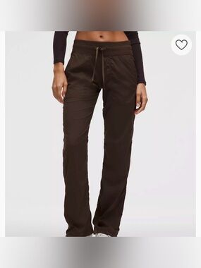 LULULEMON dance studio mid rise pants in brown walnut crunch size 0